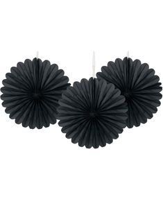 3 stk Mini Sorte Papirvifter 15 cm