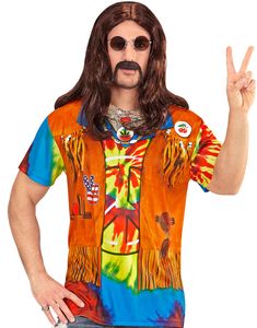 Fotorealistisk Hippie T-shirt til Mænd