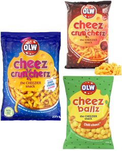 Taste Them All - OLW Cheez Snacks – Tre smagsvarianter - Pakketilbud