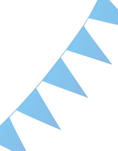 Lyseblåt Banner med Store Vimpel Flag 10 meter 