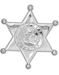 Sølvfarvet Sheriff Stjerne
