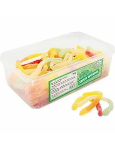 120 stk Sweetshop Sour Worms - Boks med Sure Vingummi-Marker 960 gram