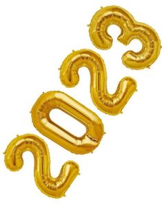 2023 balloner - 35 cm guld