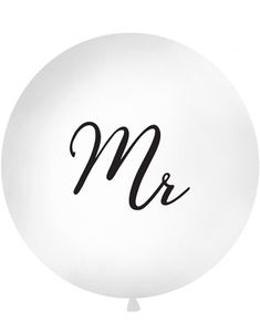 MR - Hvid Rund JUMBO Ballon 1 meter 