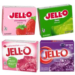 Taste Them All – JELL-O Gelé – Fire Smagsvarianter - Pakketilbud (USA Import)