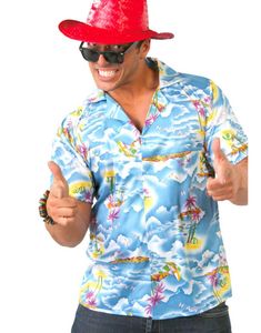 Blå Hawaiiskjorte Til Herre