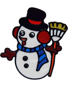 Snemand Vinduesdekoration 13,5 x 11,5 cm