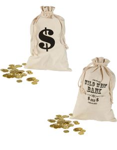 Vilde Vesten Pengesæk Kostumetilbehør - 48 cm