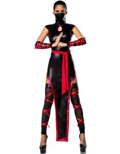 Wet-Look Komplet Ninja Damekostume