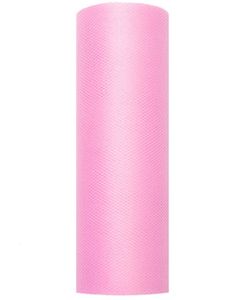 Lyserød Bordløber i Tyl 15 cm x 9 meter