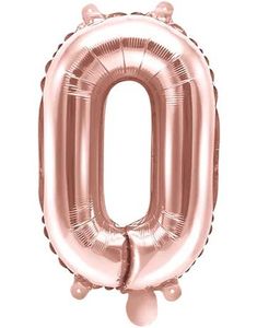 Tallet 0 - Rosenguldfarvet JUMBO Folieballon 86 cm