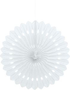 1 stk Hvid Dekorvifte af Silkepapir 40 cm