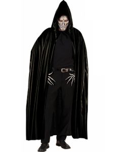 Sort Kappe m/Hætte - 142 cm