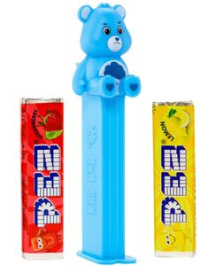 DATO PRODUKT - Grumpy Bear - Care Bears Pez-Holder med 2 sk Pez Pakker (31.07.2025)