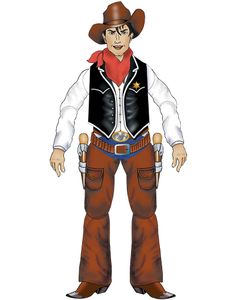 Cowboy Vægdekoration 140 cm