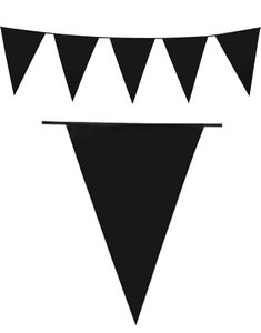 10 Meter Banner med Sorte Vimpel Flag