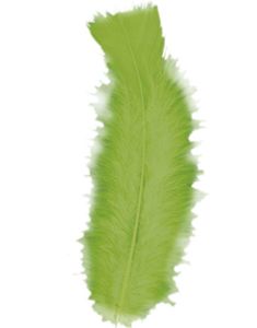 50 stk Dekorations/Pynte Fjer - Limegrøn