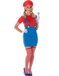 Mario Inspireret Damekostume