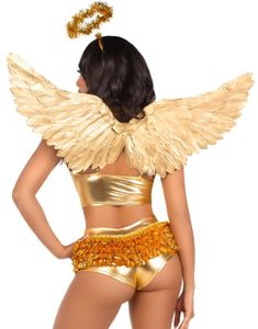 Gullfarget Vinger med Glitter-Glorie