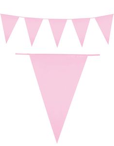 10 Meter Banner med Lys Rosa Vimpel Flag