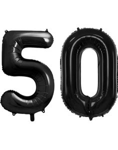50 år balloner - 86 cm sort