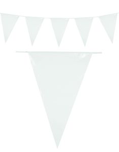 Hvidt Banner med Store Vimpel Flag 10 meter 