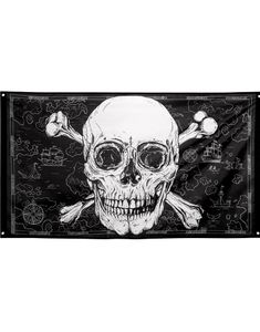 Stort Posterflagg 150x90 cm - Golden Pirate