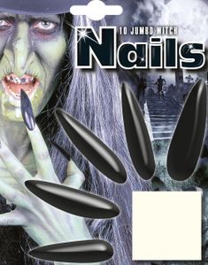 10 stk Lange Sorte Negler