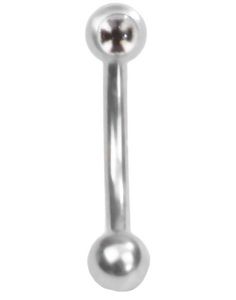 Black Ridder Cross - 1.2 x 8 mm Øjenbrynspiercing