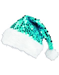 Lyseblå Nissehue med Pailletter