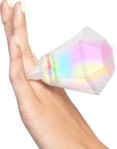 Stort Blinkende Diamantformet Shotglas spå Ring