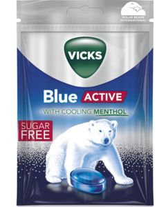 Vicks Blue Active Strong Menthol - Sukkerfri 72 gram