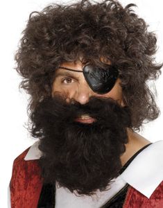 Brunt Pirat Løsskæg