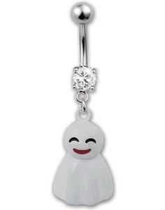 Navlepiercing med Hængende Spøgelse