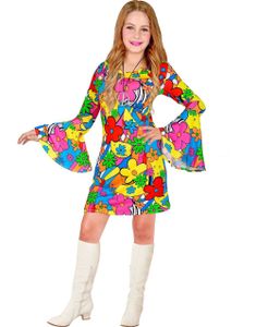 Fargerikt Hippie Kostymekjole til Jente