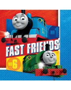 16 stk Servietter 33x33 - Toget Thomas