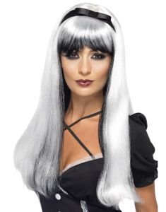 Dark Alice Svart og Hvit Parykk