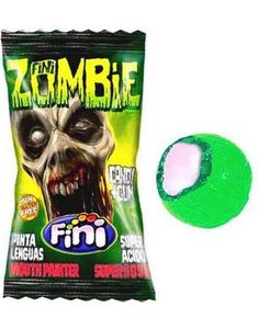 1 stk Fini Zombie Super Sour Bubblegum / Ekstra Sur Tyggegummi