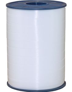 250 meter Hvidt Ballonbånd / Gavebånd - Ekstra Bred 10 mm