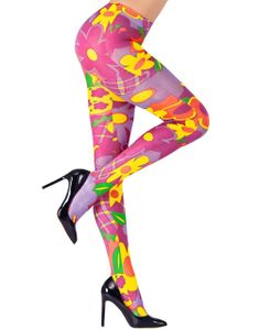 Flower Power - Flerfarvet Strømpebukser