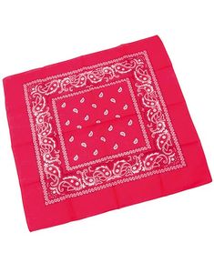 Rødt Paisley Bandana/Tørklæde