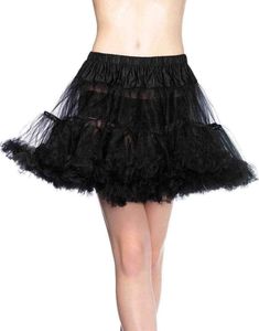 Sort Fyldigt Underskørt 40 cm