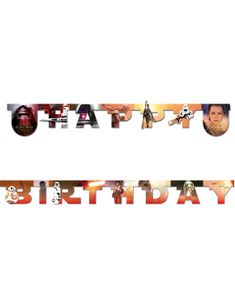 Happy Birthday Banner 210 cm - Star Wars The Force Awakens