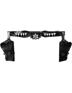 Sort Cowboybælte med To Hylstre og Patroner