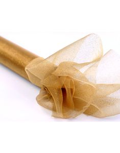 GULDFARVET Organzaløber med Glitter 36 cm x 9 meter