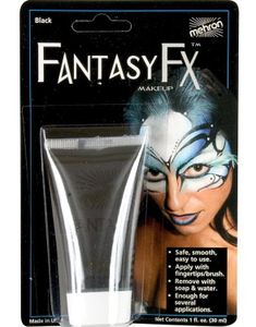 Black Fantasy F-X Makeup - 30 ml Vandbaseret Mehron Ansigt og Kropssminke