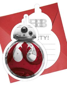 6 stk Invitationer - Star Wars The Last Jedi