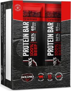 DATO PRODUKT - 14 stk Jack Link's Meat Snacks Beef Jerky Bar Original - Hel Kasse 315 gram (USA Import) (19.05.2025)