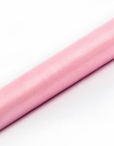 Lyserød Gennemsigtig Organzaløber 36 cm x 9 meter
