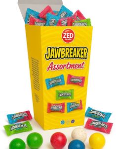 Zed Candy Assorterede Jawbreakers - Gaveæske med Forskellige Jawbreakers med Tyggegummikerne 198 gram